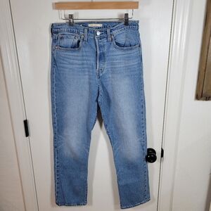 Levi's Premium Denim Button Fly Wedgie Straight Fit Jeans Size 30